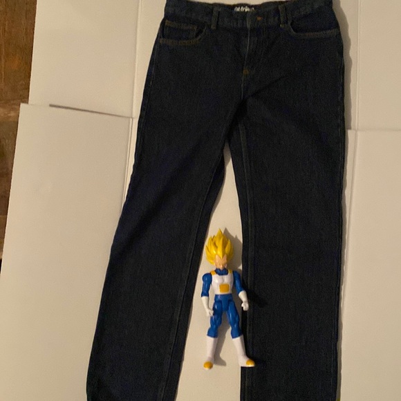 Bottoms Dark Blue Relaxed Straight Cat And Jack Jeans Boys Adjustable